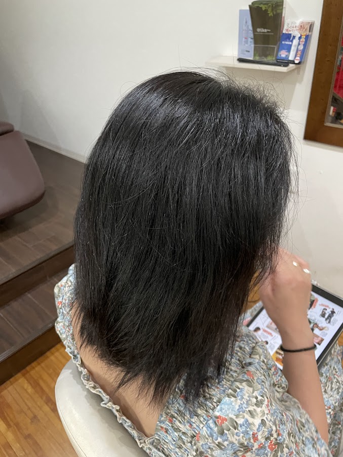 縮毛矯正前の髪の状態